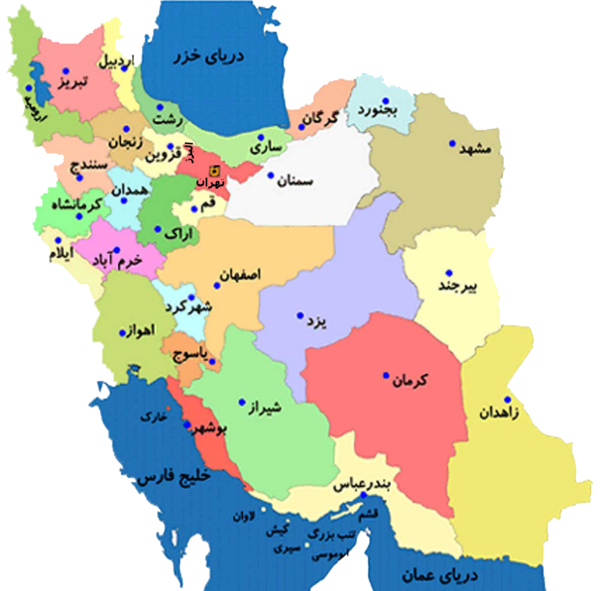 عکس ایران و همسایه هایش