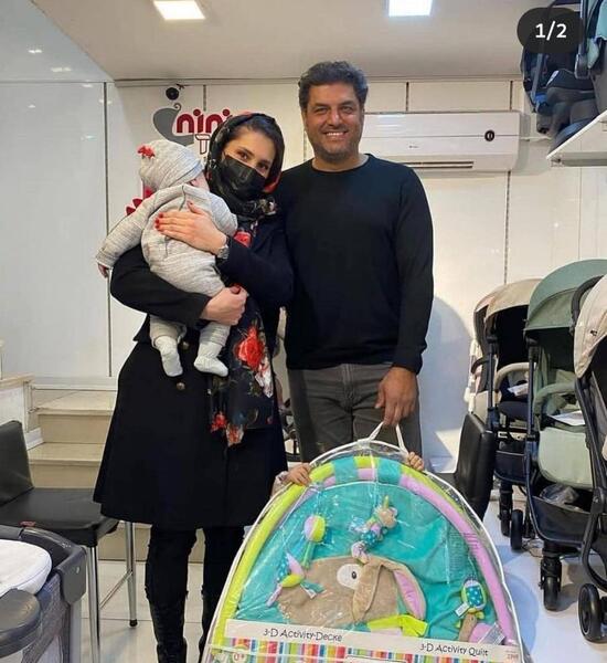 عکس سام درخشانی همسرش