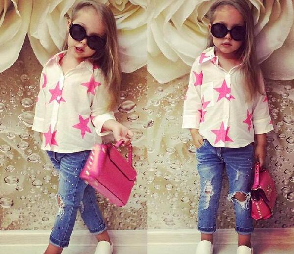 عکس لباس جین بچه گانه دخترانه