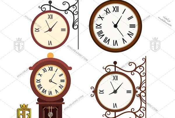 عکس لایه باز ساعت دیواری