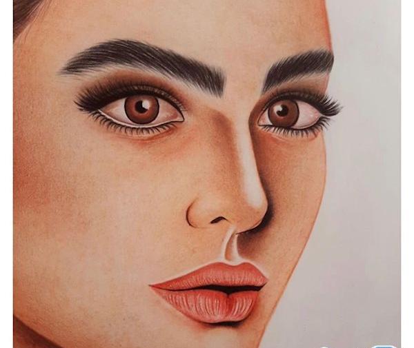عکس نقاشی صورت لب
