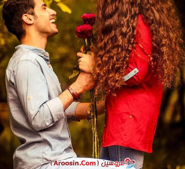 عکس دونفره عاشقانه قرمز