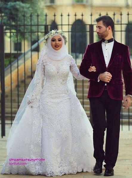 عکس افسانه پاکرو در لباس عروس