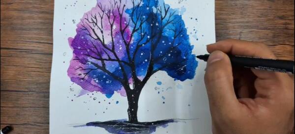 عکس ایده برای نقاشی با آبرنگ ساده