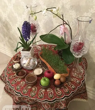 عکس سفره هفت سین طبیعی