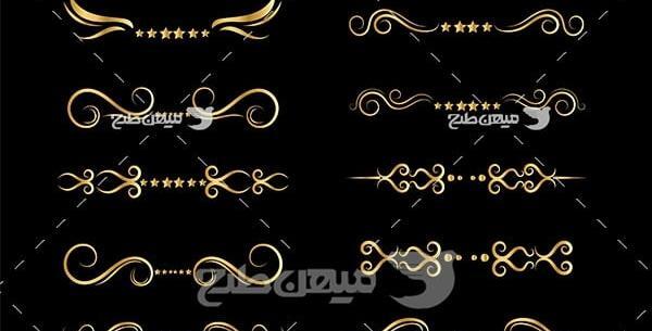 عکس وکتور حاشیه طلایی