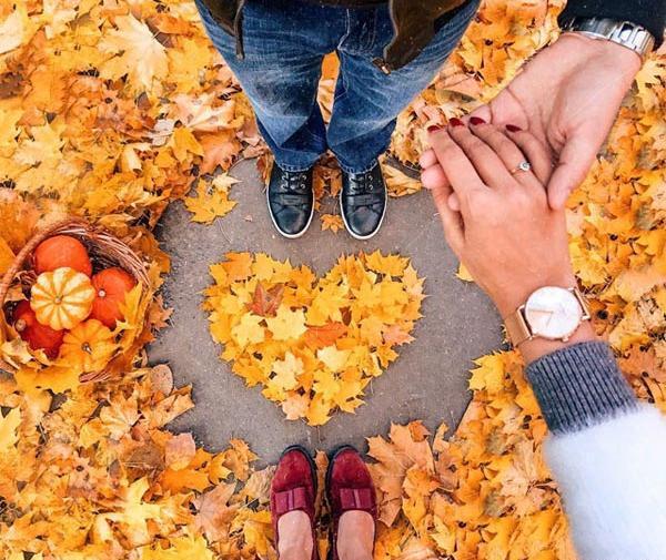 عکس پروفایل قلب پاییزی