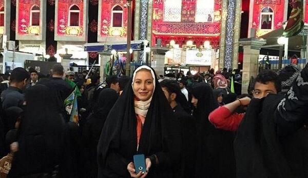 عکس فریبا نادری در کربلا
