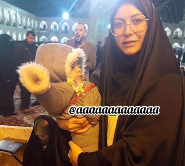 عکس فریبا نادری در کربلا