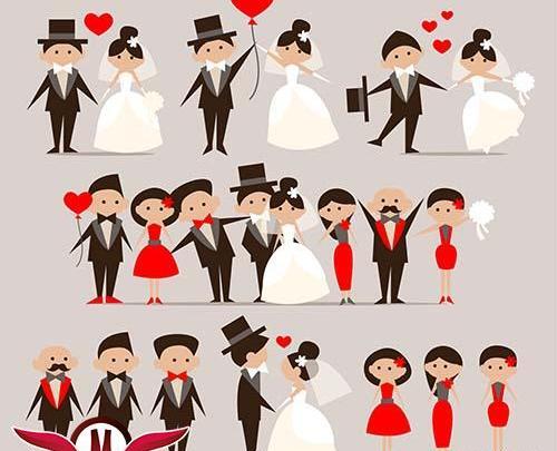 عکس وکتور عروس و داماد