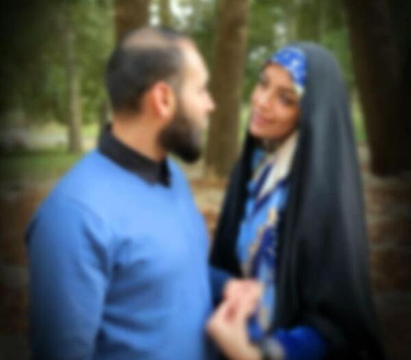 عکس الهام چرخنده با شوهر روحانیش