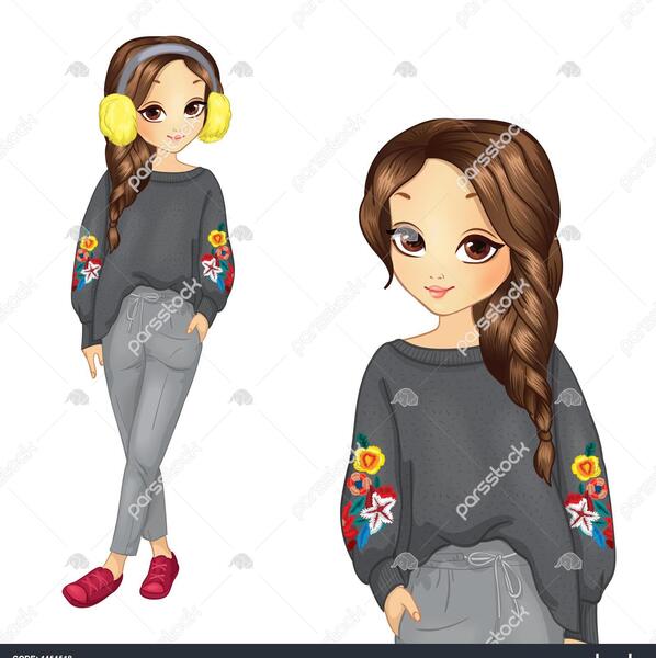 عکس دانلود وکتور ژاکت کارتونی