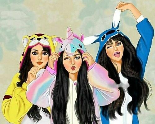 عکس رفیق دخترونه بدون متن سه تایی
