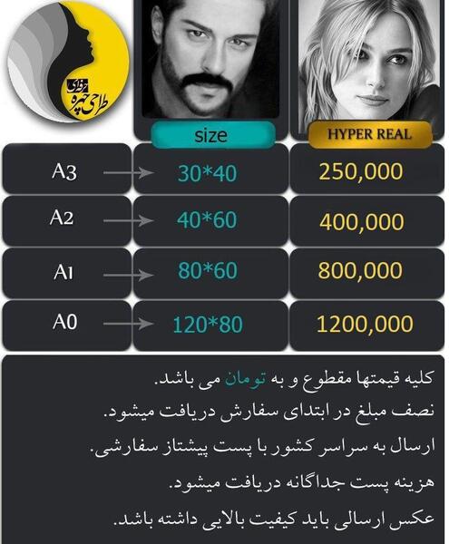 عکس نقاشی صورت قیمت