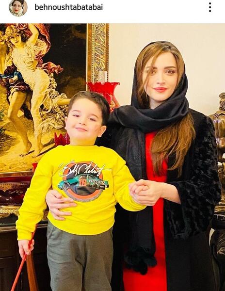 عکس بهنوش بختیاری و همسرش و فرزندش