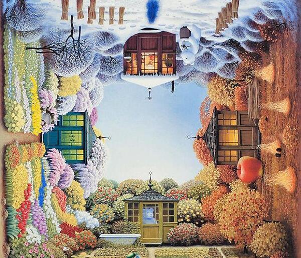 عکس نقاشی فانتزی چهار فصل