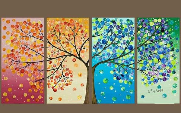 عکس ایده برای نقاشی چهار فصل