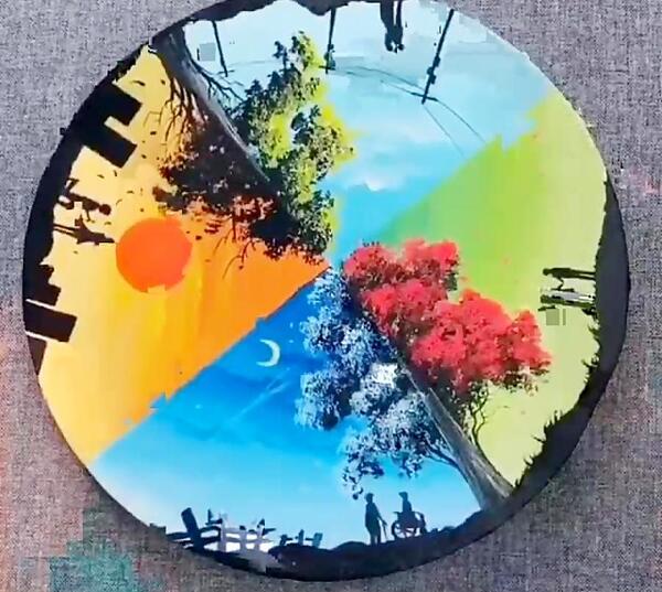 عکس ایده برای نقاشی چهار فصل