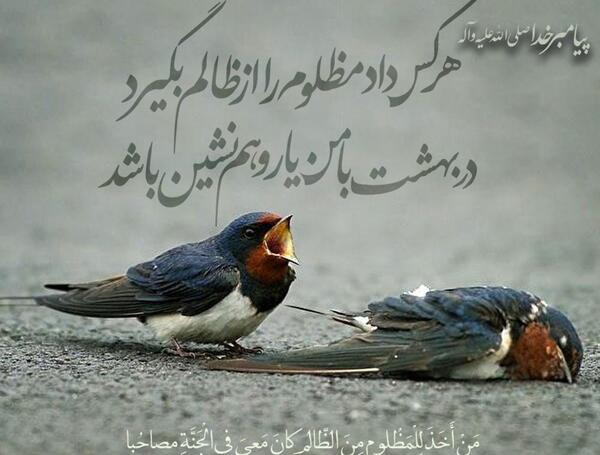 عکس نوشته ظلم به مظلوم