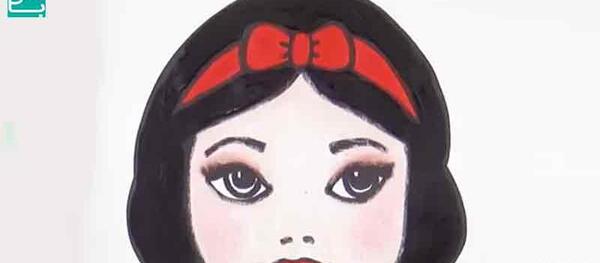 عکس نقاشی صورت سفید برفی