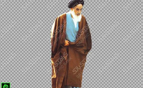 عکس ایستاده خمینی