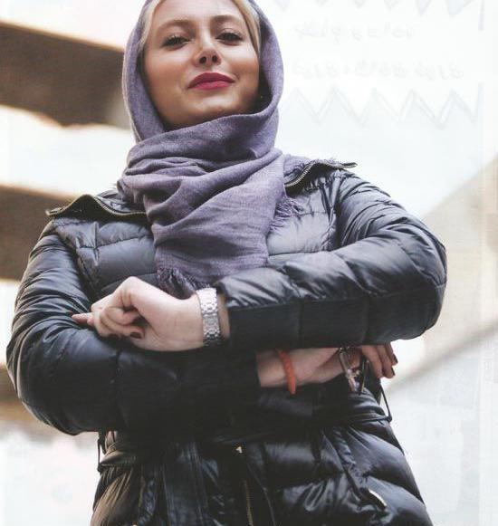عکس فریبا نادری با کاپشن