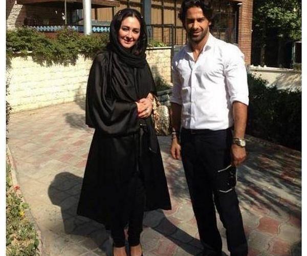 عکس الهام حمیدی با همسر دومش