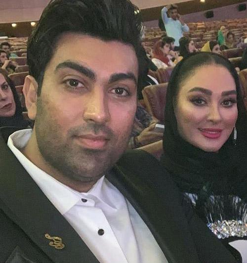 عکس الهام حمیدی با همسر دومش