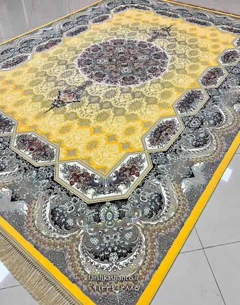 عکس فرش زرد