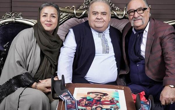 عکس اکبر عبدی و همسر