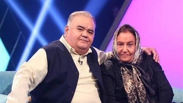 عکس اکبر عبدی و همسر
