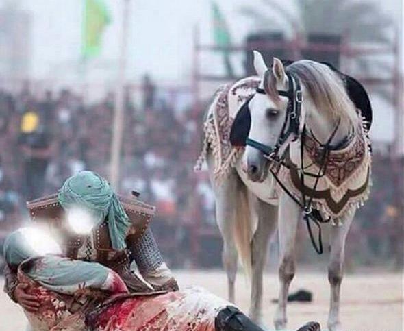 عکس حضرت ابوالفضل و اسبش