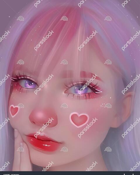 عکس نقاشی قلب دخترانه