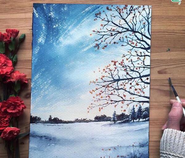 عکس ایده برای نقاشی طبیعت