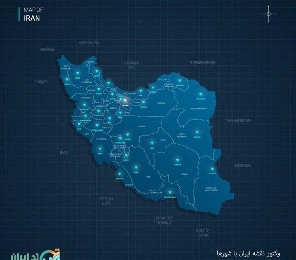 عکس وکتور نقشه ایران
