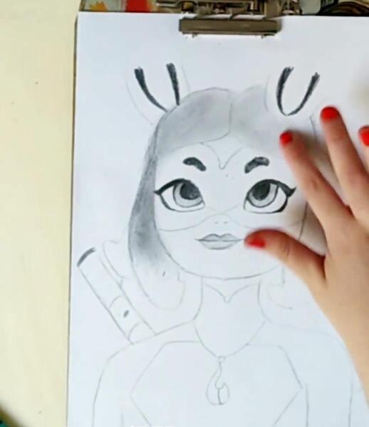 عکس نقاشی صورت روباه قرمز