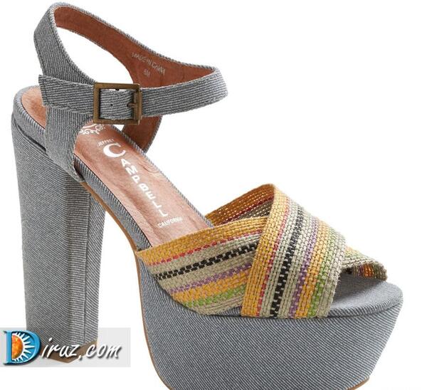 عکس کفش پاشنه بلند خاکستری