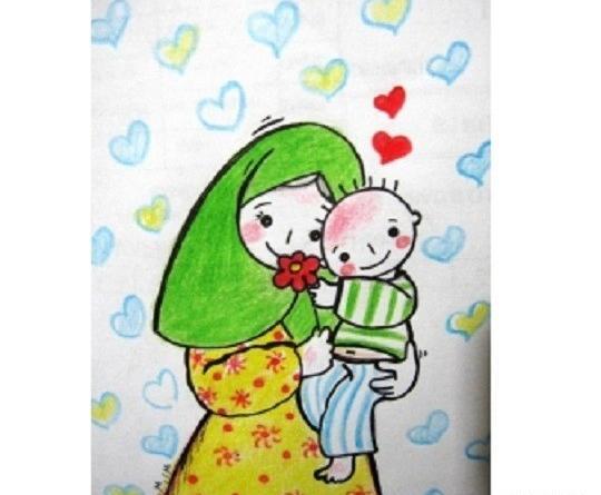 عکس نقاشی صورت مادر