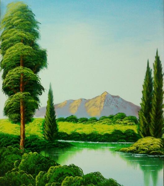 عکس نقاشی فانتزی طبیعت ساده