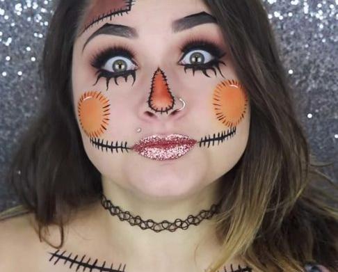 عکس نقاشی صورت هالووین برای کودکان