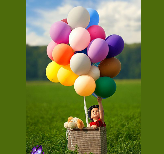 ایده عکس نوزاد با بادکنک