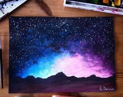 عکس ایده نقاشی گلکسی