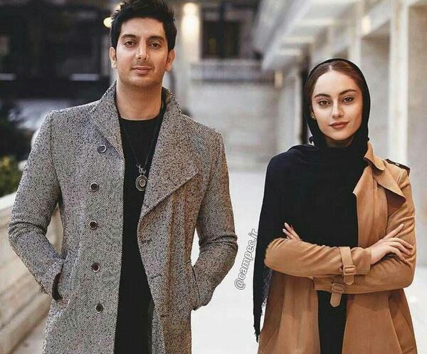 عکس فرزاد فرزین همراه با همسرش