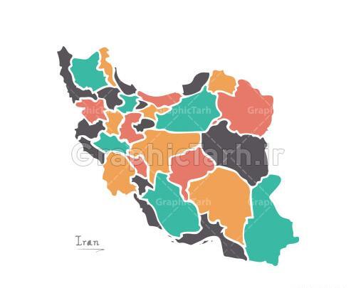 عکس دانلود وکتور نقشه ایران