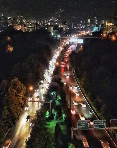 عکس شهر تهران در شب