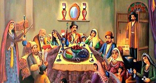 عکس نقاشی شب یلدا