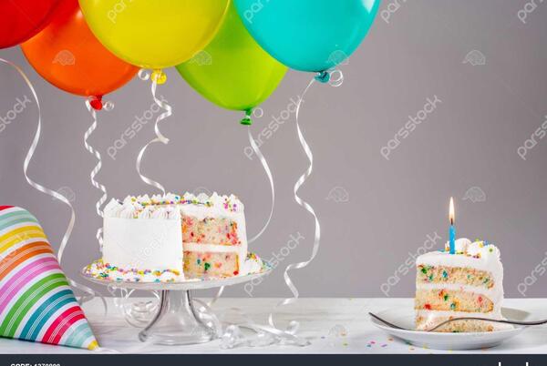 عکس کیک و بادکنک