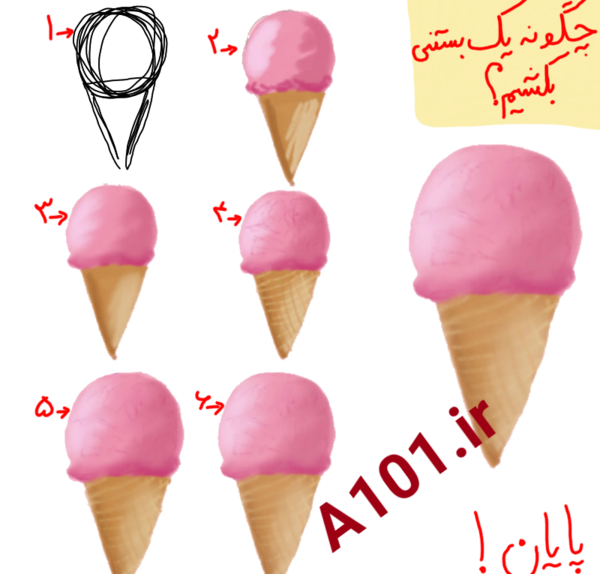 عکس نقاشی فانتزی بستنی