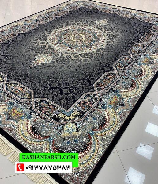 عکس فرش رنگ طوسی