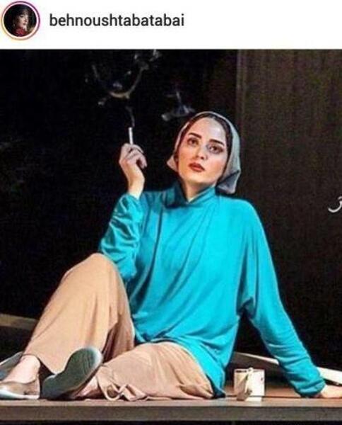 عکس بهنوش بختیاری با شلوار کوتاه